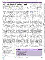 Gaza, armed conflict and child health