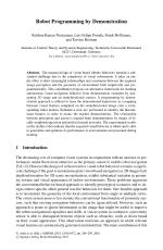 Robot Programming by Demonstration