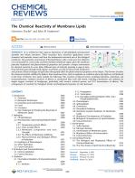 The Chemical Reactivity of Membrane Lipids