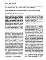 Shape and motion from image streams: A factorization method
