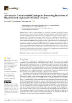 Advances in Antimicrobial Coatings for Preventing Infections of Head-Related Implantable Medical Devices