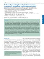 Perfluoroalkyl and Polyfluoroalkyl Substances in the Environment: Terminology, Classification, and Origins