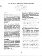Constructivism in Computer Science Education