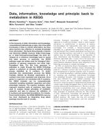 Data, information, knowledge and principle: back to metabolism in KEGG