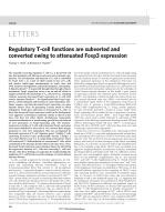 Regulatory T-cell functions are subverted and converted owing to attenuated Foxp3 expression