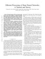 Efficient Processing of Deep Neural Networks: A Tutorial and Survey