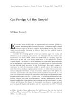 Can Foreign Aid Buy Growth?