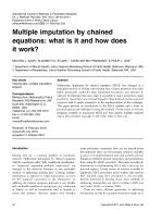 Multiple imputation by chained equations: what is it and how does it work?