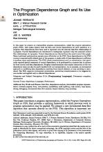 The Program Dependence Graph and Its Use in Optimization
