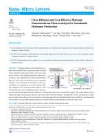 Ultra-Efficient and Cost-Effective Platinum Nanomembrane Electrocatalyst for Sustainable Hydrogen Production