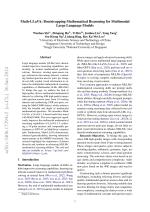 Math-LLaVA: Bootstrapping Mathematical Reasoning for Multimodal Large Language Models