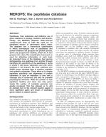 MEROPS: the peptidase database
