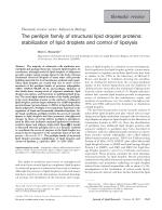 The perilipin family of structural lipid droplet proteins: stabilization of lipid droplets and control of lipolysis