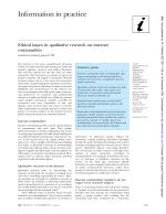 Ethical issues in qualitative research on internet communities