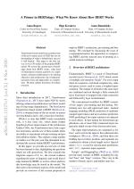 A Primer in BERTology: What We Know About How BERT Works